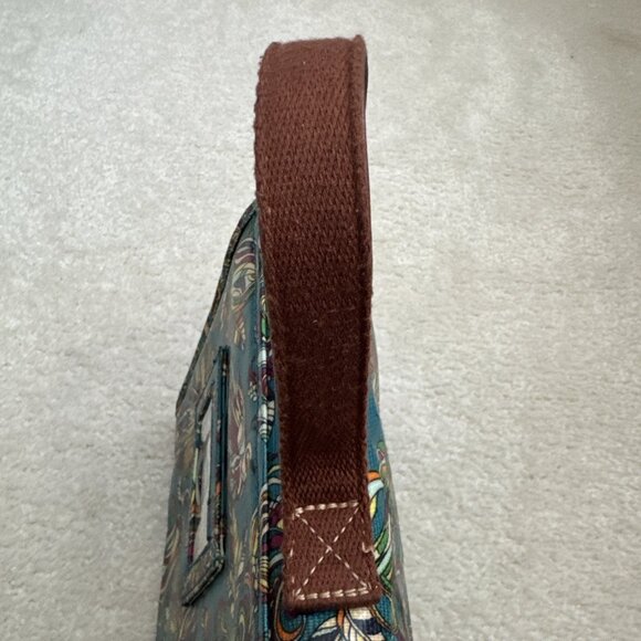 Sakroots Lunch Bag Box Flap Insulated Blue Print Coated Canvas Bird Pattern - Picture 8 of 10